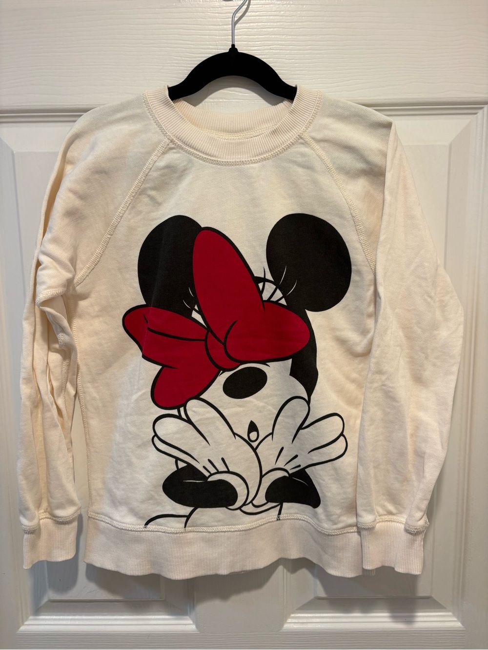 Hanna Andersson size 120 (6/7) Cream Sweatshirt with Minnie Mouse